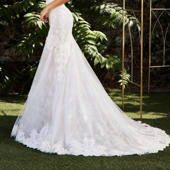 NEW WHITE WEDDING BRIDAL Sweetheart Neck Mermaid Shape Prom Dress CD928 - Picture 5 of 10